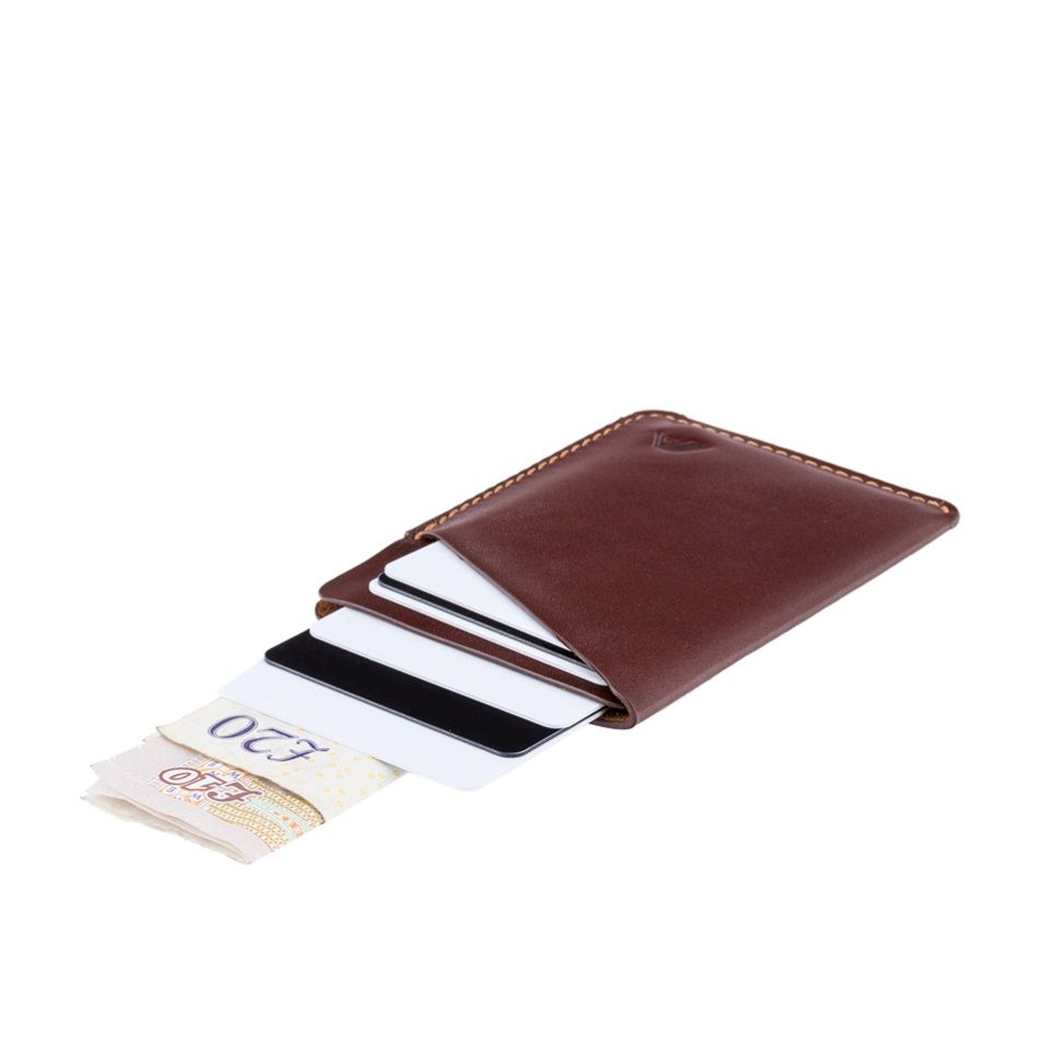 A-SLIM Minimalist Leather Wallet Ninja - Brown